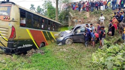 ঢাকা-সিলেট মহাসড়কে বাস-প্রাইভেটকার সংঘর্ষ, আহত ২০