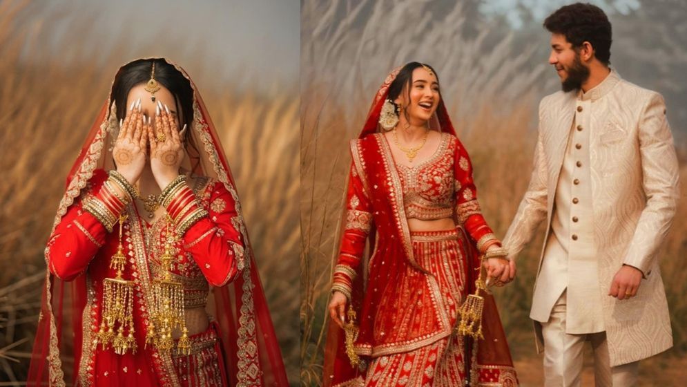 ‘লাল লেহেঙ্গায় বিয়ের সাজে মিস ওয়ার্ল্ড বাংলাদেশ নীলা