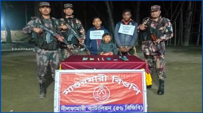 ভারতে প্রবেশের চেষ্টা, ৩ বাংলাদেশি আটক