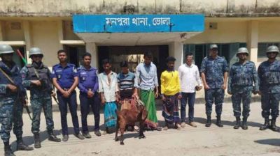 ছাগল চুরির দায়ে মনপুরায় ৫ যুবক আটক