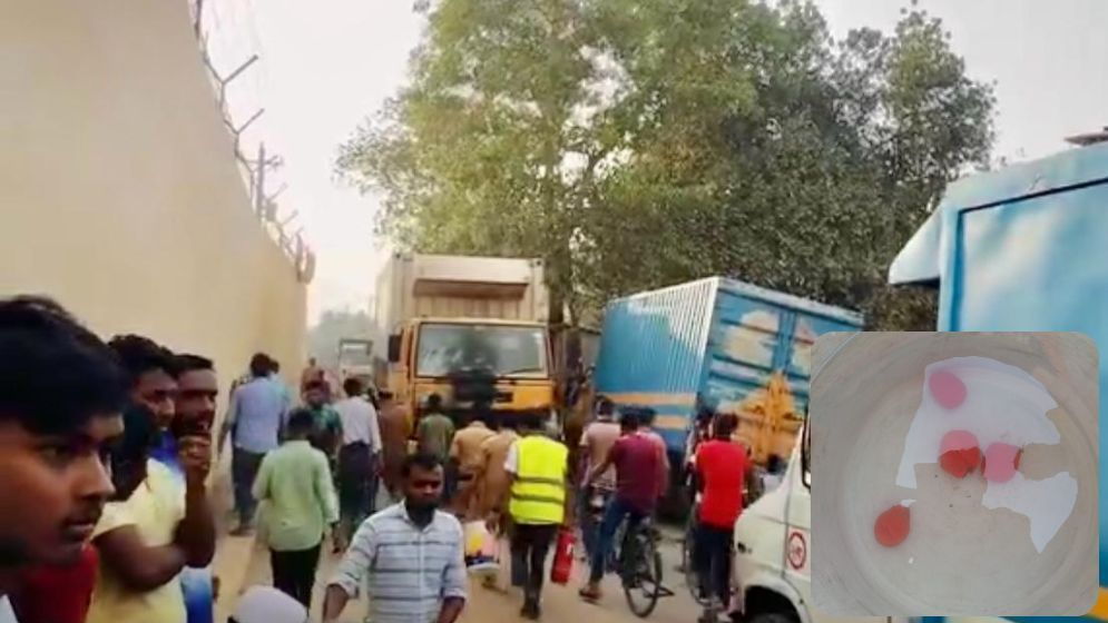 গাজীপুরে কারখানার গাড়িতে দুর্বৃত্তের অগ্নিসংযোগ, ককটেল বিস্ফোরণ