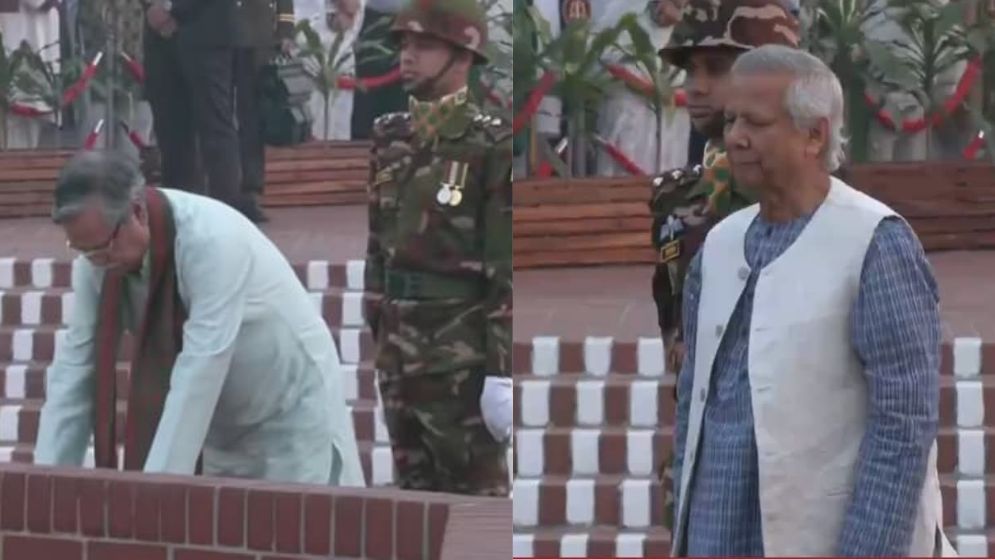 স্মৃতিসৌধে রাষ্ট্রপতি ও প্রধান উপদেষ্টার শ্রদ্ধা