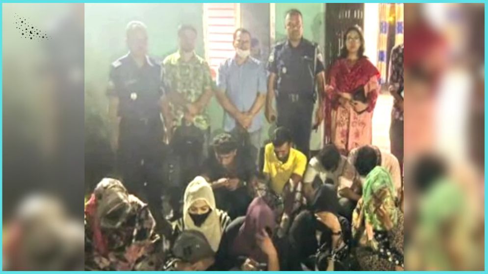 ভিশন আবাসিক হোটেলে অভিযান, নারী-পুরুষসহ আটক ১২