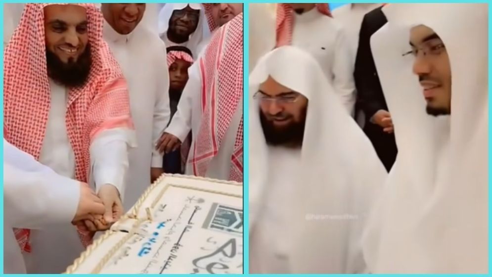 জ্বলছে গাজা, কেক কেটে আনন্দ করছেন কাবার ইমামরা