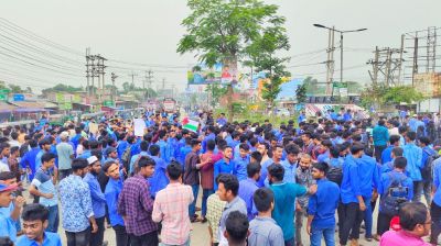 ময়মনসিংহে মহাসড়ক অবরোধ