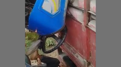 তাহিরপুরে মাহিন্দ্র উল্টে চালকের মৃত্যু