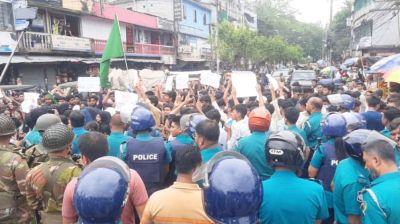 আধুনিক হাসপাতাল ও ৬ লেন মহাসড়কের দাবিতে বরিশালে গণআন্দোলন
