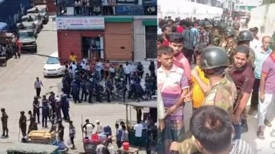 গাজীপুরে কারখানায় শ্রমিক অসন্তোষ, ১ ঘণ্টা মহাসড়ক অবরোধ