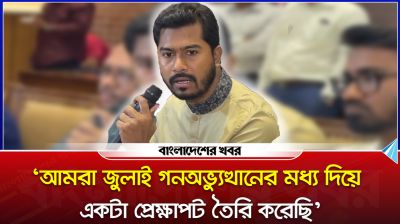‘আমরা জুলাই গনঅভ্যুত্থানের মধ্য দিয়ে একটা প্রেক্ষাপট তৈরি করেছি’