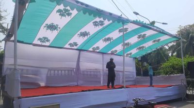 আ.লীগ নিষিদ্ধের দাবিতে বাদ জুমা সমাবেশ, মঞ্চ প্রস্তুত