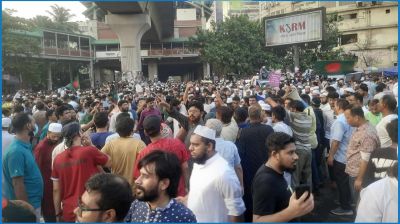 আ.লীগ নিষিদ্ধের দাবিতে শাহবাগ জনসমুদ্র