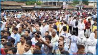 শেরপুরে সামগ্রিক উন্নয়নের দাবিতে মানববন্ধন