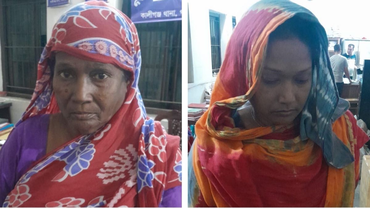 গাজীপুরে চোলাই মদসহ মা-মেয়ে গ্রেপ্তার