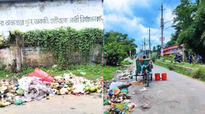 বাগেরহাটে স্কুলের পাশে ময়লার স্তূপ, শিক্ষার্থীদের স্মারকলিপি