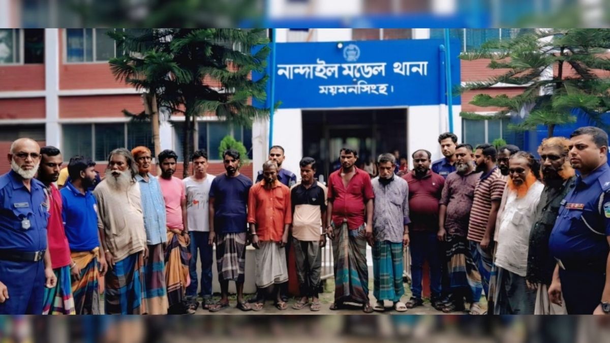 নান্দাইলে বিভিন্ন মামলায় গ্রেপ্তার ১৯