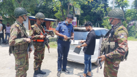 চাঁদপুরে ৬০ যানবাহনে যৌথবাহিনীর তল্লাশি