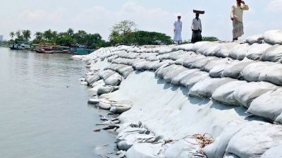 নদীভাঙনে নিঃস্ব, টেকসই বাঁধ চায় কলাপাড়াবাসী