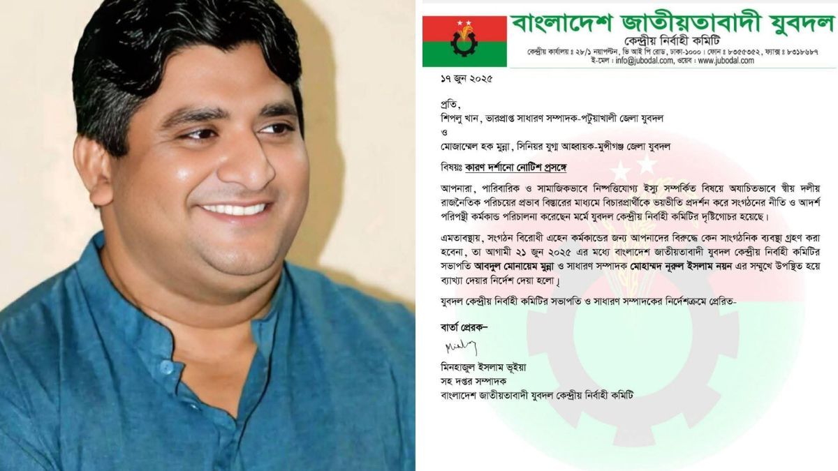 পটুয়াখালীতে পারিবারিক বিরোধে রাজনৈতিক প্রভাব, যুবদল নেতাকে তলব