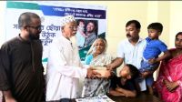 চার অসহায় পরিবারে আশার আলো জ্বালালেন প্রবাসী রাসেল