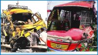 পাবনায় বাস-ট্রাকের মুখোমুখি সংঘর্ষে চালক নিহত