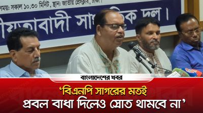 বিএনপি সাগরের মতই প্রবল বাধা দিলেও স্রোত থামবে না : দুুদু