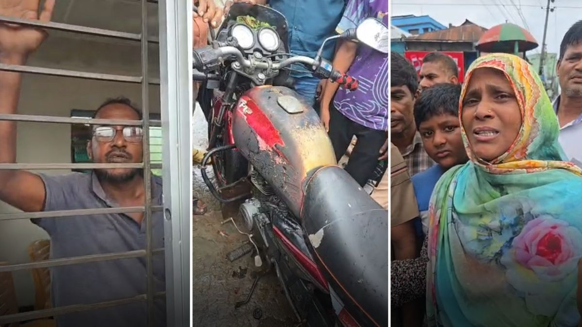 মামলা দেওয়ায় নিজের মোটরসাইকেলে আগুন দিলেন চালক