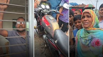 মামলা দেওয়ায় নিজের মোটরসাইকেলে আগুন দিলেন চালক