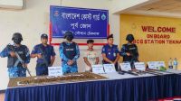 টেকনাফে বিদেশি অস্ত্র-গোলাবারুদ উদ্ধার