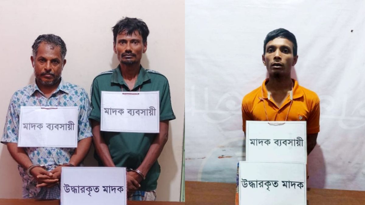 চাঁদপুরে যৌথ অভিযানে বিদেশি মদ ও ইয়াবাসহ গ্রেপ্তার ৩