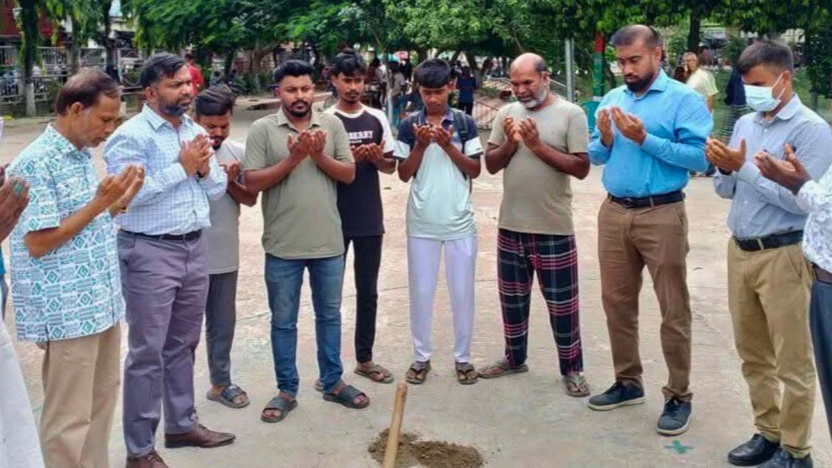 গাইবান্ধায় ‘জুলাই শহীদ স্মৃতিস্তম্ভ’ নির্মাণ শুরু