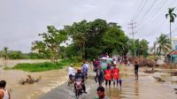 ছাগলনাইয়ায় বন্যা পরিস্থিতির অবনতি, ঘরবাড়ি-রাস্তাঘাট প্লাবিত