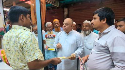 তারেক রহমানের ৩১ দফা নিয়ে ধামরাইয়ে যুবদল নেতার জনসংযোগ