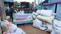 লালমোহনে যৌথ অভিযানে আড়াই কোটি টাকার অবৈধ জাল জব্দ