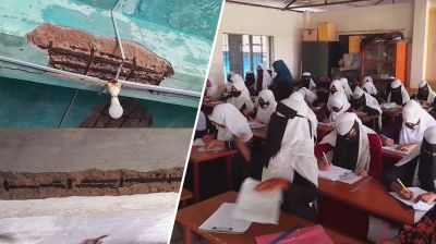 পরীক্ষা চলাকালে খসে পড়ল ভবনের পলেস্তারা, ৭ শিক্ষার্থী আহত
