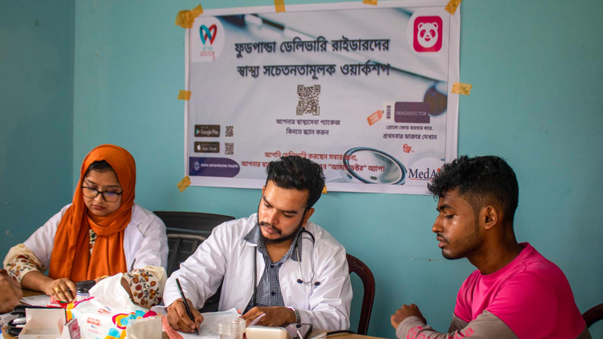 ডেলিভারি পার্টনারদের জন্য ফুডপ্যান্ডার বিনামূল্যে হেলথ ক্যাম্প