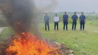 টাঙ্গুয়া হাওরে ৫ লাখ টাকার নিষিদ্ধ জাল ধ্বংস