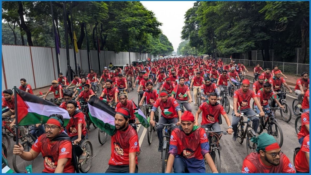 গণঅভ্যুত্থান দিবসে গণভবন অভিমুখে ছাত্রশিবিরের সাইকেল র‍্যালি