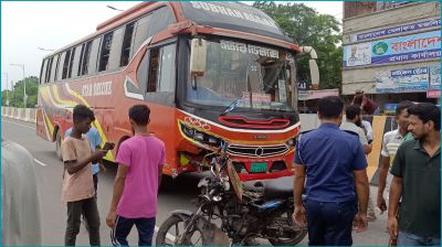 ভাঙ্গায় বাসের ধাক্কায় মোটরসাইকেল চালক নিহত