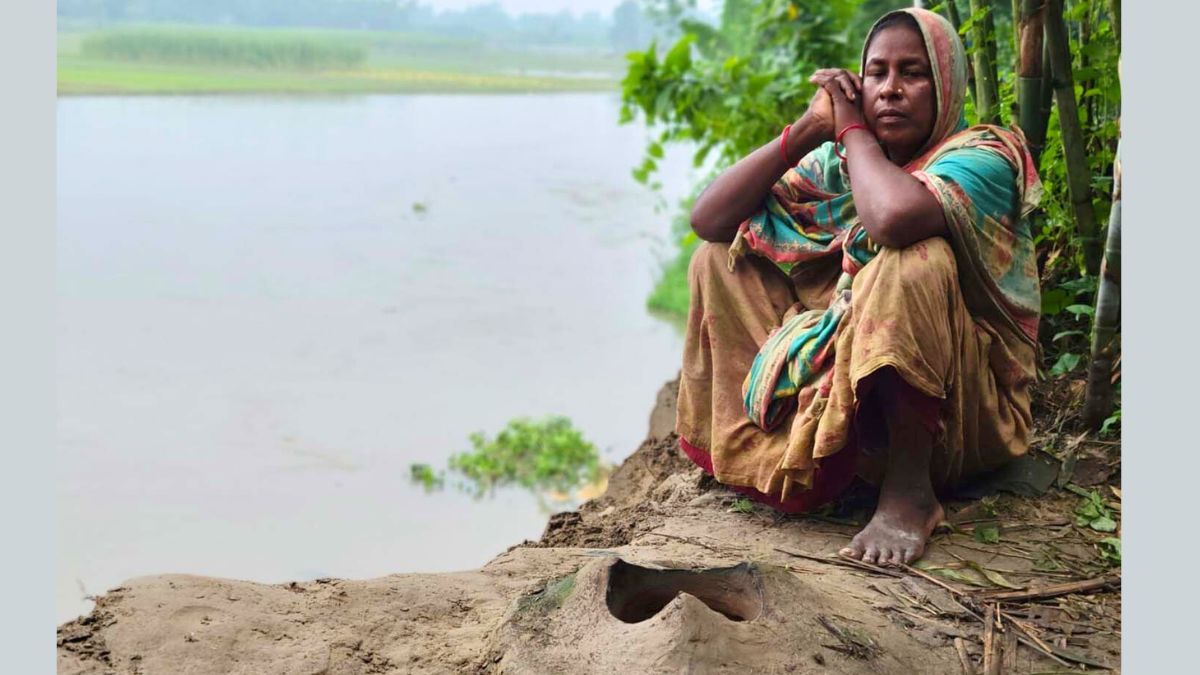 করতোয়ায় তীব্র স্রোতে শেরপুরে ৫০ বসতবাড়ি-জমি নদীগর্ভে বিলীন