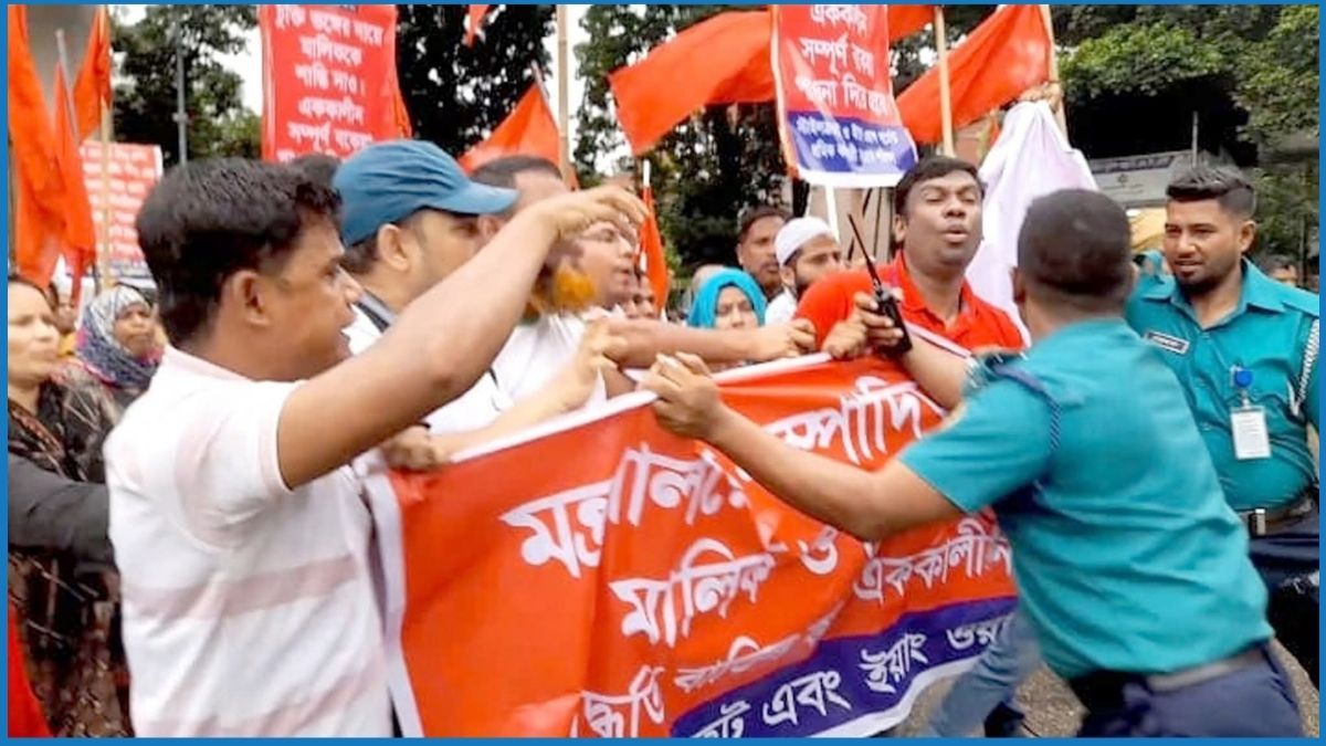 গাজীপুরে পোশাক শ্রমিকদের ওপর পুলিশের হামলা, আহত ৩০