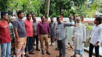 ফরিদগঞ্জে বেহাল সড়ক পরিদর্শনে এলজিইডি কর্মকর্তা