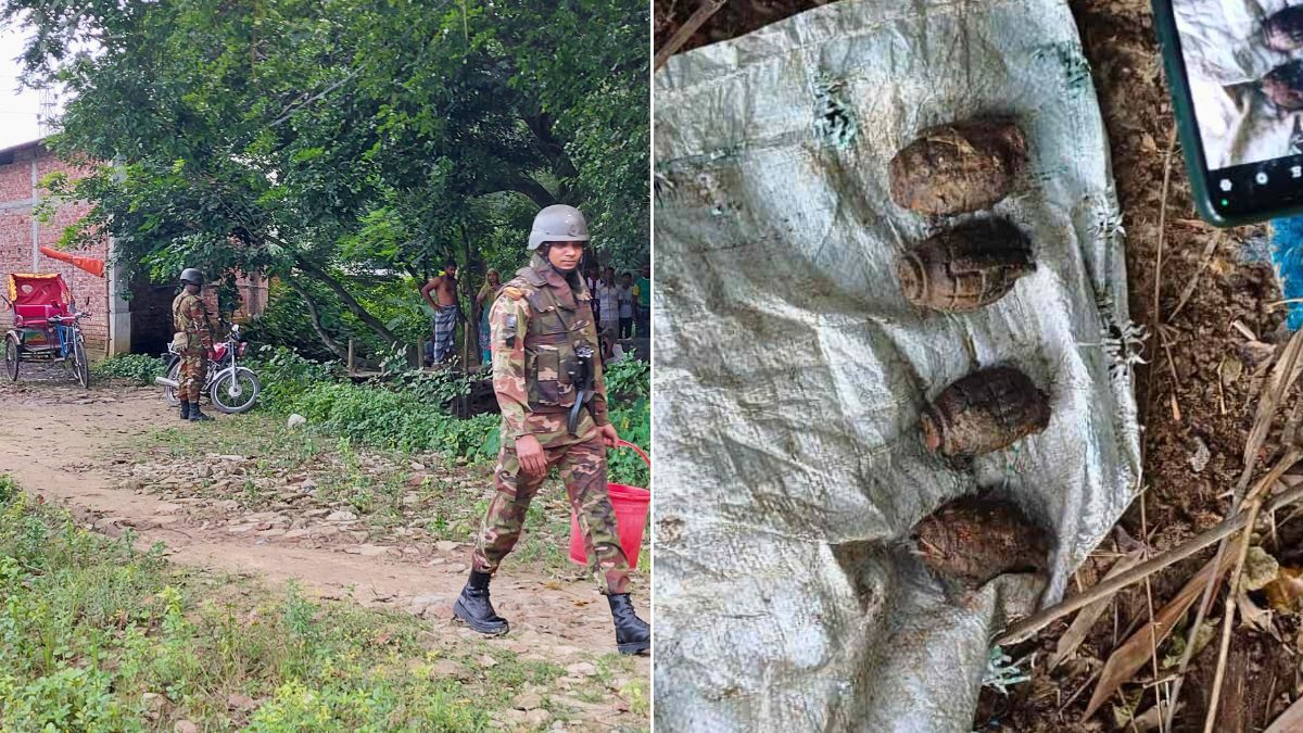 বগুড়ার খালে মাছ ধরতে গিয়ে মিলল ৪টি হ্যান্ড গ্রেনেড