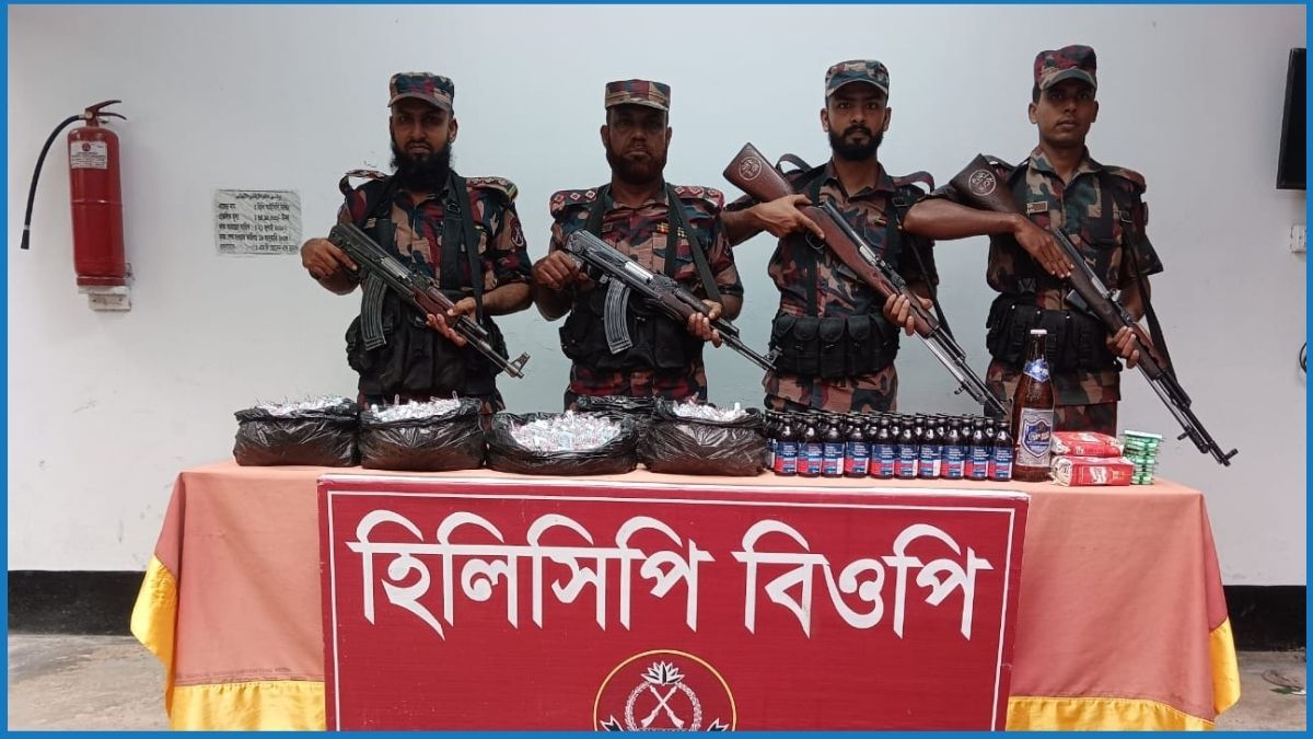 হিলিতে বিপুল পরিমাণ ভারতীয় মাদক জব্দ