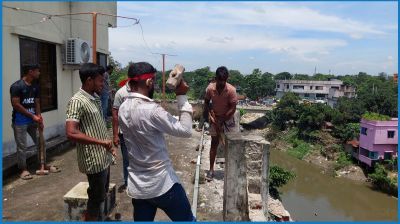 করতোয়া নদী রক্ষায় অবৈধ স্থাপনা উচ্ছেদ, ভাঙা হচ্ছে ডায়াবেটিক হাসপাতাল