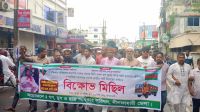 নীলফামারীতে নুরের ওপর হামলার প্রতিবাদে বিক্ষোভ