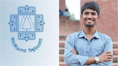 জাকসু নির্বাচন : ভাঙা হাত নিয়েই প্রচারণা চালাচ্ছেন ছাত্রদলের আবিদুর