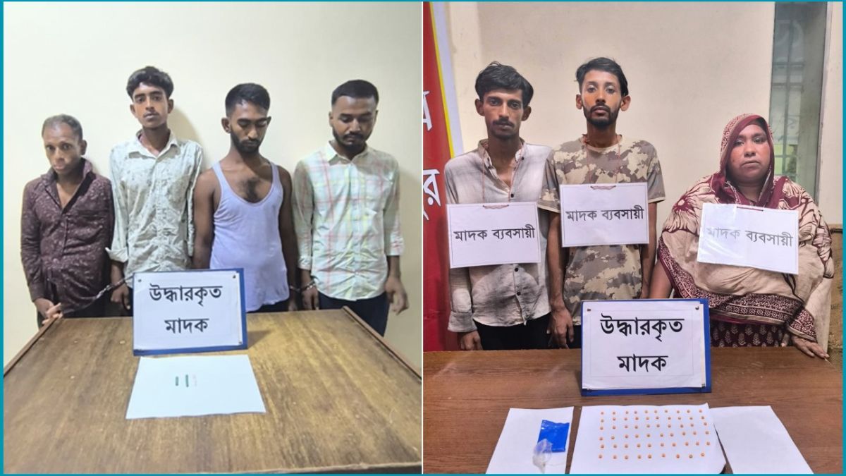 চাঁদপুরে যৌথবাহিনীর অভিযানে ১১ মাদক কারবারি গ্রেপ্তার