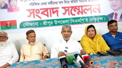 শ্রীপুর বিএনপির আহ্বায়ক কমিটি গঠনে স্বজনপ্রীতির অভিযোগ