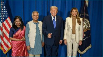 ট্রাম্পের সংবর্ধনা অনুষ্ঠানে অধ্যাপক ইউনূস ও তার কন্যা