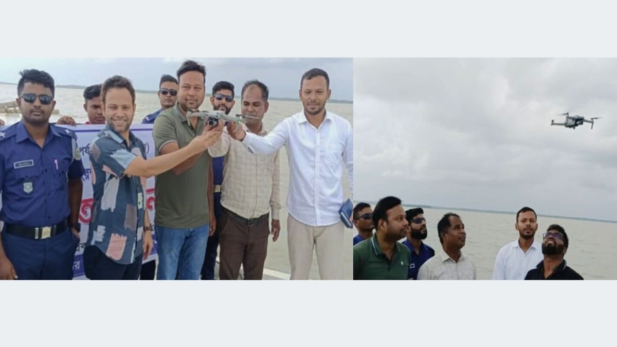 বরিশালে মা ইলিশ সংরক্ষণে নৌ-র‌্যালি, ড্রোন উড়িয়ে অভিযান